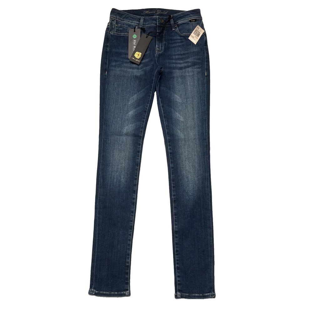 NWT Mavi Gold Alexa Mid Rise Skinny Jeans 27x31 Dream Fit Premium Blue Womens